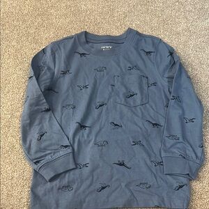 Carter's Navy Dinosaur Print Long Sleeve Tee